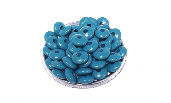 Linsen türkis 10mm (1x50 Stück)